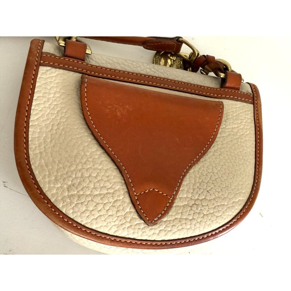 Dooney & Bourke Beige/Tan CAVALRY All-Weather Leather Mini Belt Bag Crossbody - Picture 3 of 6